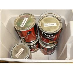 HEAVY DUTY TOTE WITH FIVE - 1 GALLON PAILS