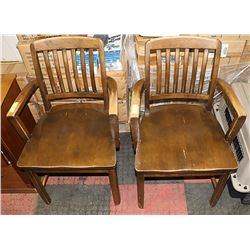 MAPLE ARM CHAIRS- SET OF 2- VINTAGE-MADE IN QUEBEC