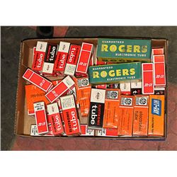 FLAT OF VINTAGE ELECTRONIC TUBES