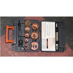 RIDGID HOLE SAW CUTTING TIP SET, ONE LATCH ON CASE