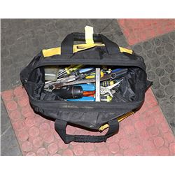DEWALT TOOL BAG WITH ASSORTED SCREWDRIVERS, TAPE