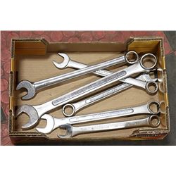 FLAT OF ASSORTED LARGE WRENCHES