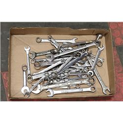 FLAT OF ASSORTED WRENCHES, SAE & METRIC