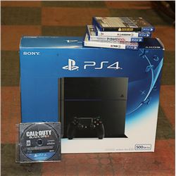 SONY PS4 W/ 5 GAMES