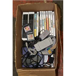 MIXED NINTENDO CONSOLES, GAMES & CONTROLLERS