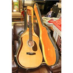 VINTAGE ACOUSTIC GUITAR WITH HARD CASE