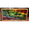 Image 1 : LG ELECTRICITY BURNED WOOD ART. 48X24IN
