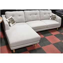 SHOW HOME OFF WHITE SECTIONAL WITH ACCENT CUSHIONS