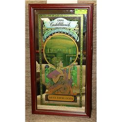 FRAMED VINYARD MIRRORED  ADVERTISING SIGN 14 X 26