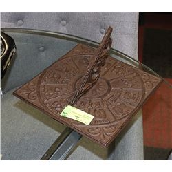 CAST IRON ZODIAC SUNDIAL ORNAMENT