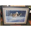Image 1 : DUCKS UNLIMITED FRAMED WOLF PRINT 44'' X 34''