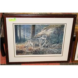 LITHOGRAPH- LTD EDITION "SLEEPY PUPS" BY LISSA