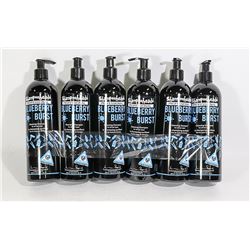 6 PACK SHAMPOOHEADS PROFESSIONAL BLUEBERRY TWIST