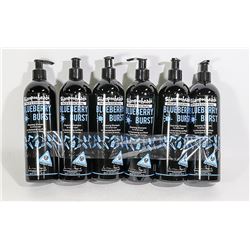 6 PACK SHAMPOOHEADS PROFESSIONAL BLUEBERRY TWIST