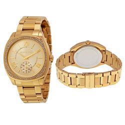 NEW MICHAEL KORS GOLD PLATED 40MM WATCH MSRP $379