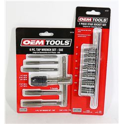 NEW OEMTOOLS 6 PC TAP WRENCH SET - SAE & 7 PC STAR