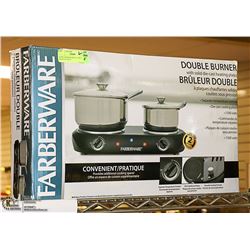 NEW FARBERWARE DOUBLE BURNER WITH