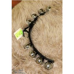 8 3/4" STAINLESS STEEL BELLS ON 20" STRAP WITH