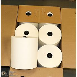 CASE WITH 6 LARGE ROLLS OF 8" 1 PLY ROLL TOWEL