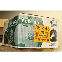 CASE OF 125 35"X48" EXTRA STRONG BLACK GARBAGE