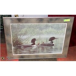 NORTHERN REFLECTIONS-LOONS BY DH LEGER 16 X 24