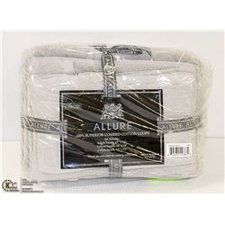 ALLURE 6 PIECE GREY TOWEL SET