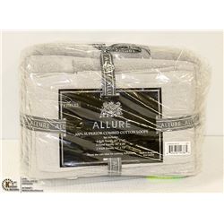 ALLURE 6 PIECE GREY TOWEL SET