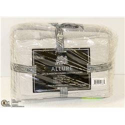 ALLURE 6 PIECE GREY TOWEL SET