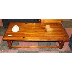 DARK WOOD COFFEE TABLE 54 X 24 X 16