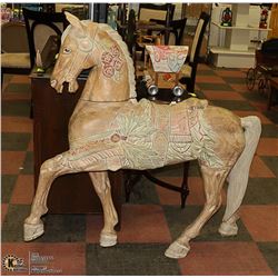 SOLID WOOD DECORATIVE HORSE 50" X 50" QUITE HEAVY