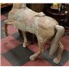 Image 2 : SOLID WOOD DECORATIVE HORSE 50" X 50" QUITE HEAVY