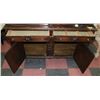 Image 2 : ANTIQUE ENGLISH OAK SIDEBOARD 62" L X 20" W X 36"