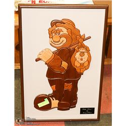 PAIR OF HOBO CLOWN CARVINGS BY G. ELLIOTT.