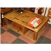 Image 1 : SOLID WOOD COFFEE TABLE 2 DRAWERS TOP LIFTS UP