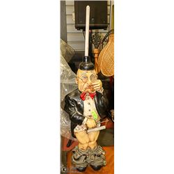 MAN HOLDING TOILET PAPER HOLDER 32" TALL