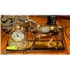 Image 1 : BRASS CLOCK AND HORSE
