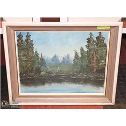 OIL ON CANVAS BY W.TAYLOR UNTITLED "LANDSCAPE"