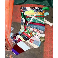 3 HANDQUILTED CHRISTMAS STOCKINGS