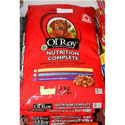 4 BAGS OL ROY DOG FOOD 8KG