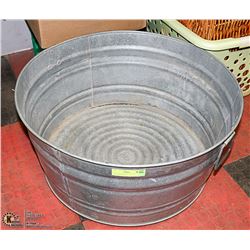 GALVANIZED STEEL TUB- 24" CIRCUMFERENCE