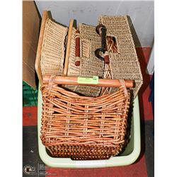 BASKETS- LARGE LOT OF DECORATIVE BASKETS