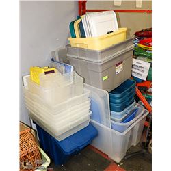 RUBBERMAID TOTES- LARGE LOT 30+ ASSORTED