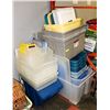 Image 1 : RUBBERMAID TOTES- LARGE LOT 30+ ASSORTED