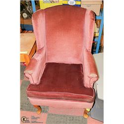 FABRIC LIVING ROOM CHAIR (WINE)