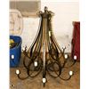 Image 1 : LARGE METAL CHANDELIER WITHOUT LENS/GLASS