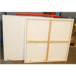 LOT OF 2 ARTISTIC PAINTING CANVASES 36" X 36"