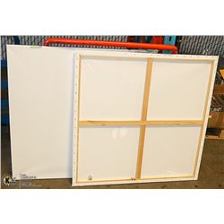 LOT OF 2 ARTISTIC PAINTING CANVASES 36" X 36"