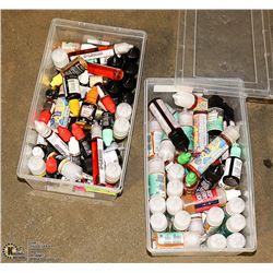 TWO BINS OF MIX FLAVOUR VAPES