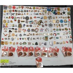 SHEET WITH OVER 200 PINS, OILERS, LEGION, SCREW