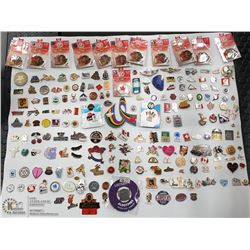 SHEET WITH OVER 200 PINS, OILERS, LEGION, SCREW
